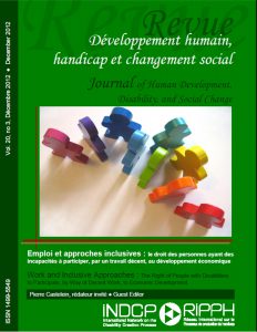 Cover of the issue Emploi et approches inclusives: le droit des personnes ayant des incapacités à participer, par un travail décent, au développement économique